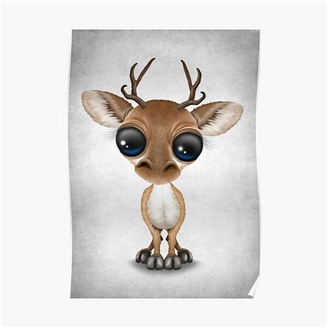 "Cute Curious Baby Deer Calf with Big Eyes" Poster by JeffBartels | Redbubble