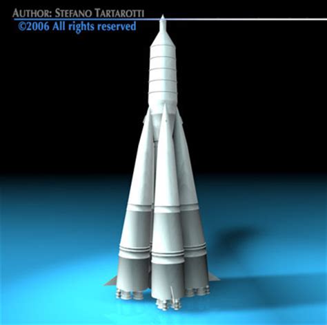 Sputnik rocket R-7 Semyorka 3D model | CGTrader