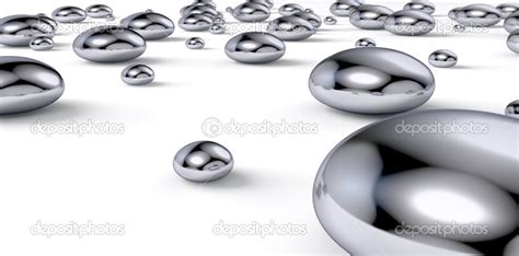 Mercury Droplets On White — Stock Photo © albund #34939147