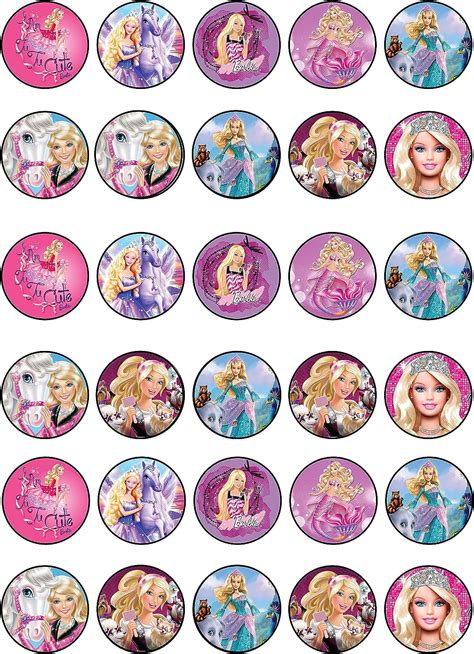 Barbie Themed Edible Cupcake Toppers Set Of 30 Philippines Ubuy