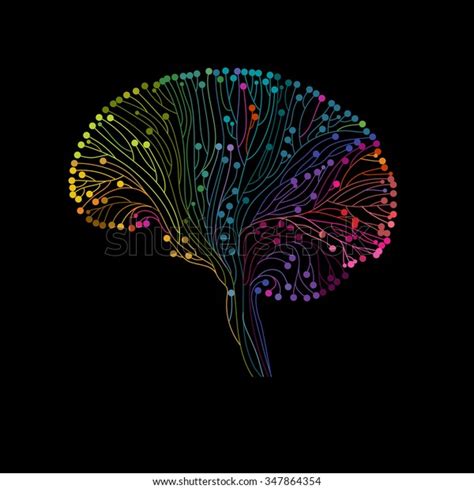 Multicolored Brain Connections Eps10 Vector Stock Vector Royalty Free