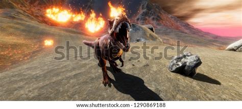 Extremely Detailed Realistic 3d Illustration Dinosaur Stock