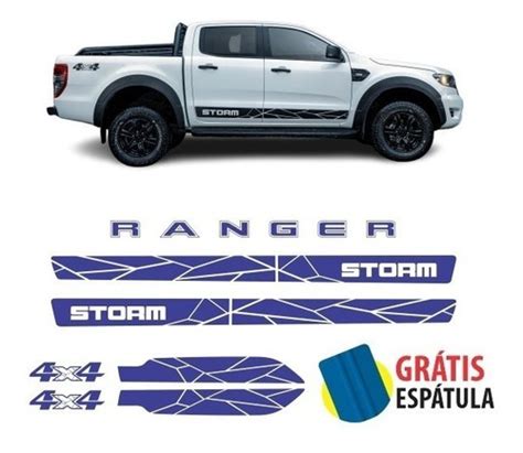 Kit Faixas Ranger Storm 2020 4x4 Traseira Lateral Capô Parcelamento