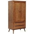 Furniture Of America Belkor Mid Century Modern Solid Wood Armoire In