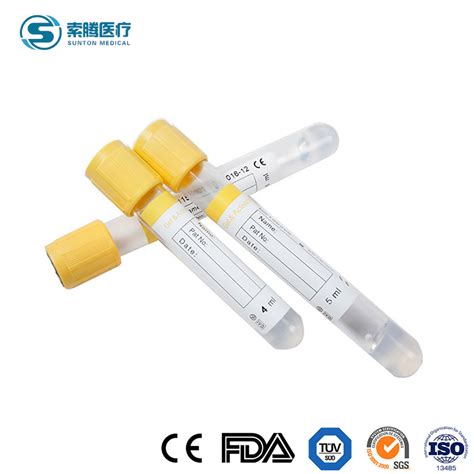 Sunton Quality Medical Vacuum Blood Collection Tube China Disposable