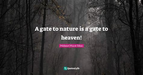 A Gate To Nature Is A Gate To Heaven Quote By Mehmet Murat Ildan