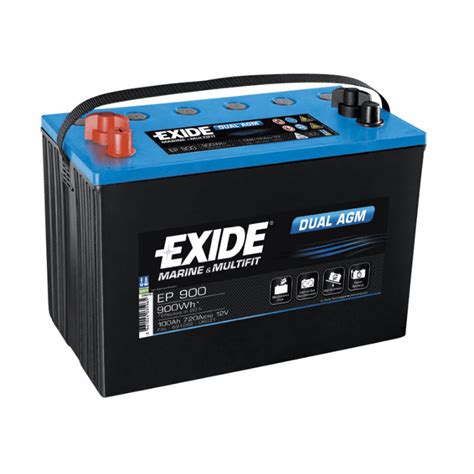 EP900 Exide Dual AGM Batteri 12V 100Ah 720A EN