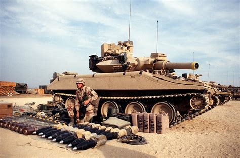 M551 Sheridan Showing The Tank Deployment Equipment As Well As The