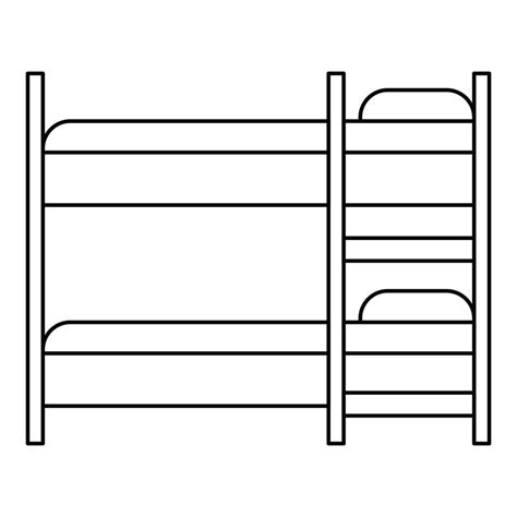 icono de cama doble para niños estilo de esquema 14703878 Vector en