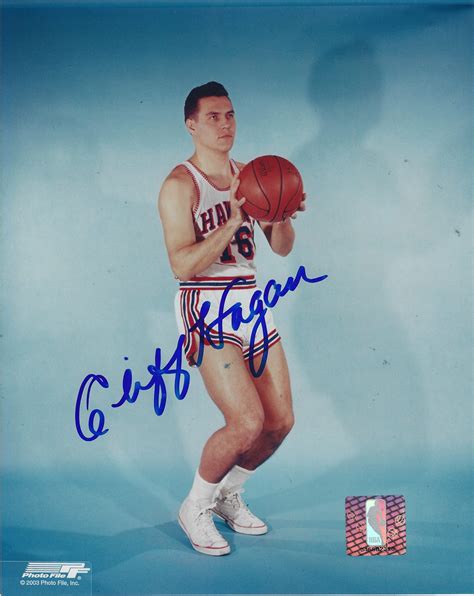 Autographed CLIFF HAGAN 8x10 St. Louis Hawks Photo - Main Line Autographs