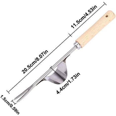 2 pièces en acier inoxydable désherbeur désherbeur jardin manuel