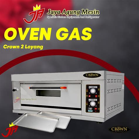 Jual Oven Gas Otomatis 2 Loyang Crown YXY 20AS Oven Roti 1Deck 2Loyang