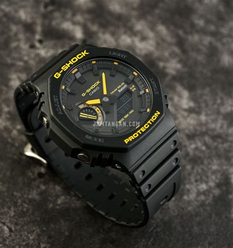 Casio G Shock Ga B2100cy 1adr Casioak Caution Yellow Series Digital Analog Dial Black Resin Band