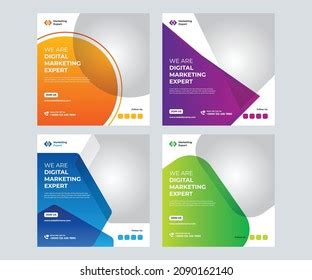 social media post layout design template stock vector royalty