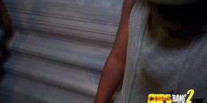 Black Dude Gets Fucked At The Studio By Two Horny Cops Looking For The Biggest Cock At The Hood