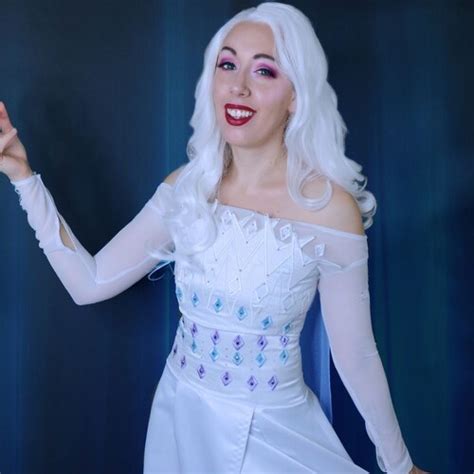 Elsa From Frozen 2 White Dress Downloadable Cosplay Template Etsy