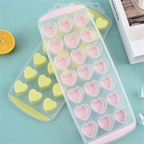 21 Holes Love Heart Shape Silicone Ice Cube Tray DIY Chocolate Fondant