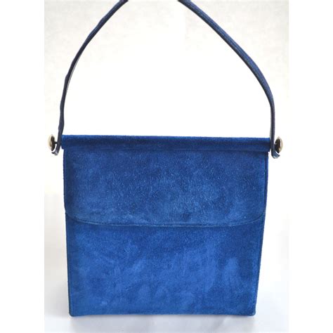 Vintage Royal Blue Suede Purse Quirky Finds