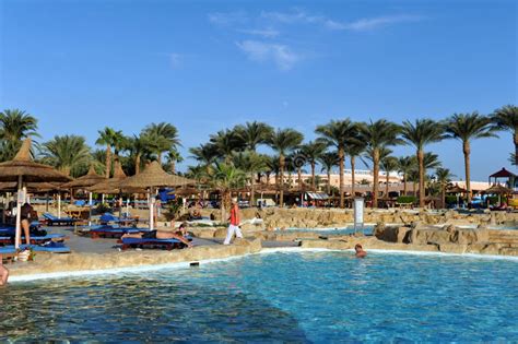 Hurghada Egypt October Unidentified People Swim And