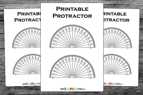 Free Printable Protractor PDF | Just Family Fun