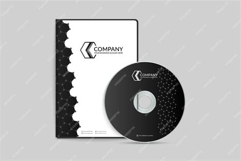 Premium Vector Simple Business Black Dvd Cover Template