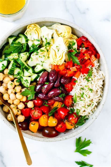 Mediterranean Brown Rice Salad Vegan Gluten Free • Daisybeet