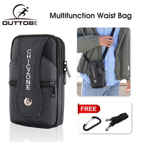 Outtobe Waist Bag Phone Bag Four Layer Large Capacity Waist Bag Multi