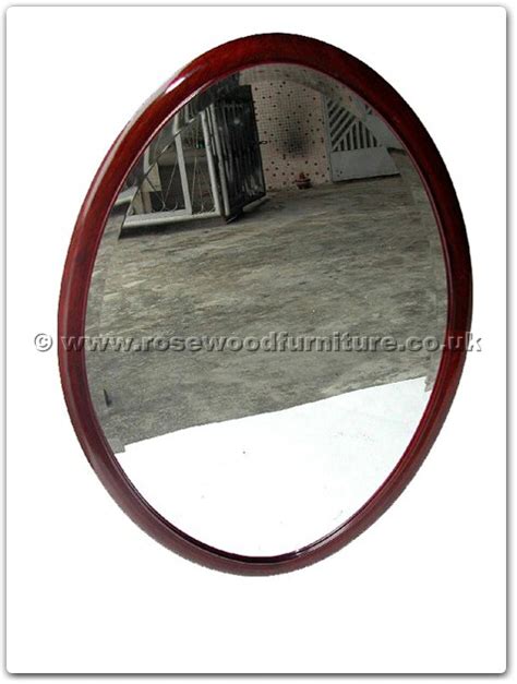 Rosewood Oval wood frame bevel mirror - FF7426S