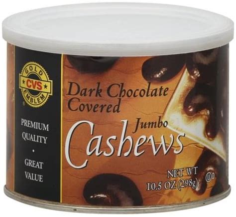 Cvs Jumbo Dark Chocolate Covered Cashews Oz Nutrition