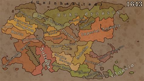 Political map of the old continent (1643) : r/imaginarymaps