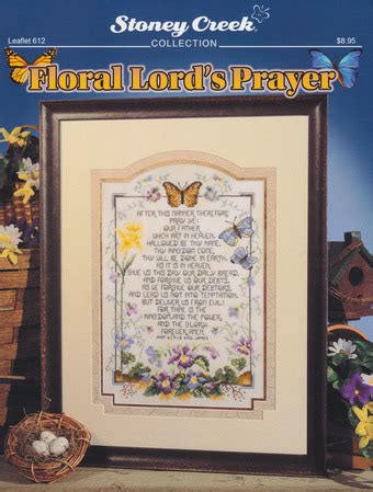 Stoney Creek Floral Lord S Prayer Cross Stitch Pattern Stitch