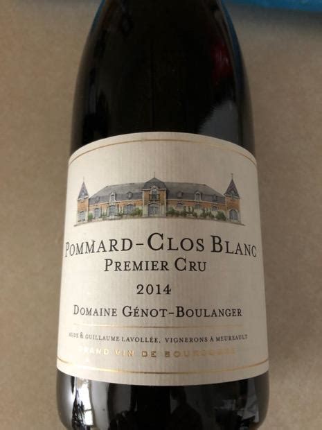 Domaine G Not Boulanger Pommard Er Cru Clos Blanc France