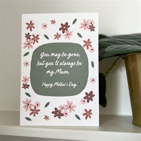 Always Be My Mum Plantable Seeded Mother S Day Card Sweetlove Press Personalised Prints