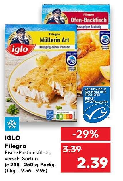 Iglo Filegro Ofen Backfisch Angebot Bei Kaufland