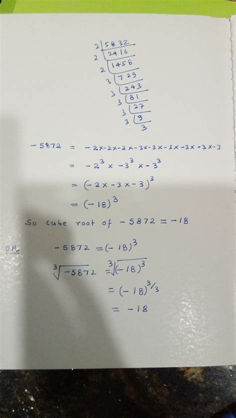 Find The Cube Root Of Each Of The Following Numbers By Prime