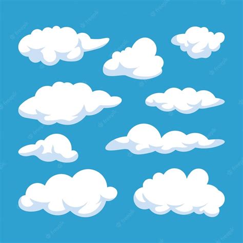 Premium Vector | Set of Cartoon cloud vector illustration Cloud vector ...