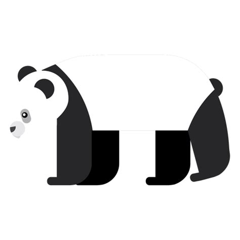 Design Png E Svg De Ponto Panda Focinho Achatado Arredondado Geométrico