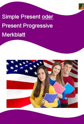 Slider Merkblatt Simple Present Present Progressive Flying