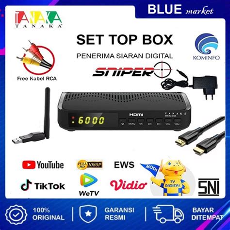 Jual Set Top Box Tv Digital Tanaka T Sniper Dvb T Ews Uhf Hd Alat