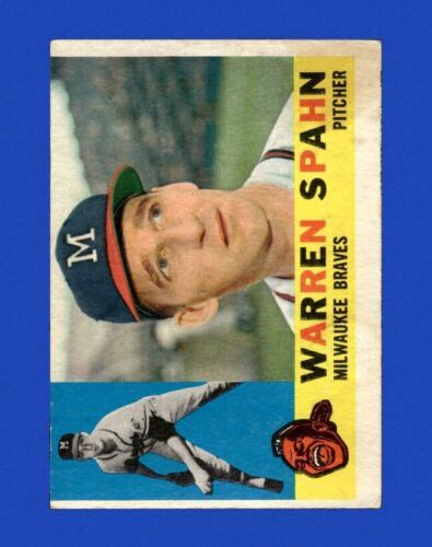 Topps Set Break Warren Spahn Vg Vgex Gmcards Ebay