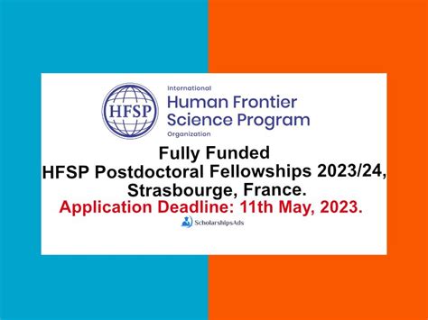 Fully Funded Hfsp Postdoctoral Fellowships 2023 24 Strasbourge France