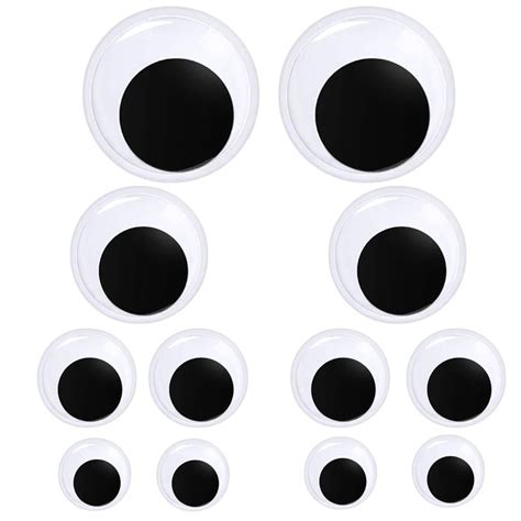 12 Pieces Large Wiggle Googly Eyes 2 Inch 3 Inch 4 Inch 5 Inch Self