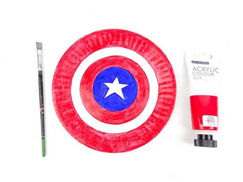 Captain America Paper Plate Shield Made With Happy