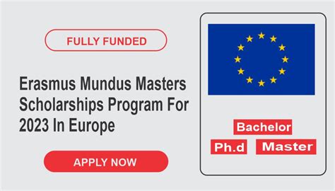 Erasmus Mundus Masters Scholarships Program For In Europe Fully