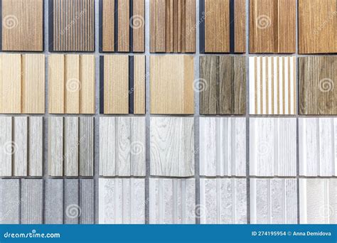 Samples of Wood Colors in the Catalog. Modern Materials for Decoration and Interior Design Stock ...