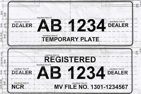 LTO shows new format for temporary, improvised vehicle license plates