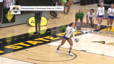 2018 Asun Volleyball Championship Final Fgcu 3 Kennesaw State 2