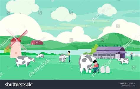 10,013 Cow in field cartoon Images, Stock Photos & Vectors | Shutterstock