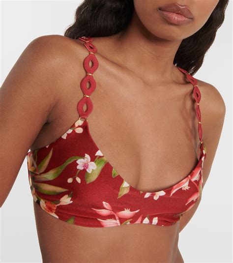 Lexi Floral Bikini In Red Zimmermann Mytheresa