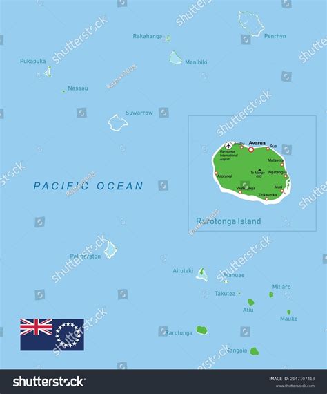 Vector Illustration Cook Islands Map Royalty Free Stock Vector